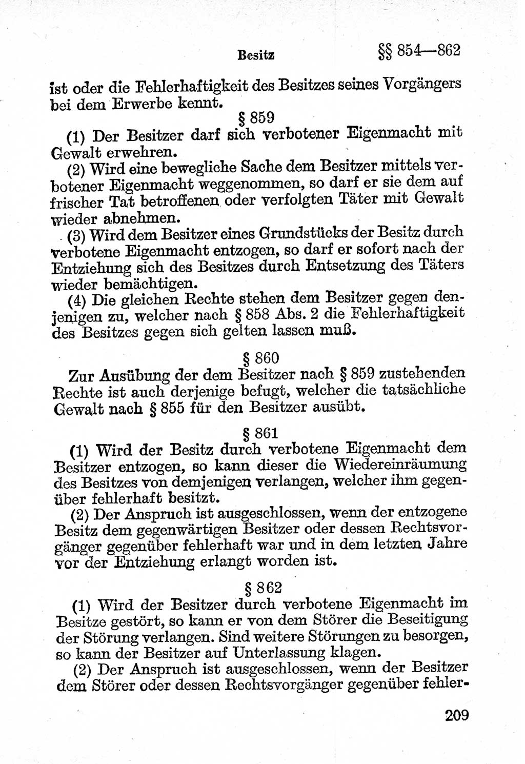 Bürgerliches Gesetzbuch (BGB) nebst wichtigen Nebengesetzen [Deutsche Demokratische Republik (DDR)] 1956, Seite 209 (BGB Nebenges. DDR 1956, S. 209)