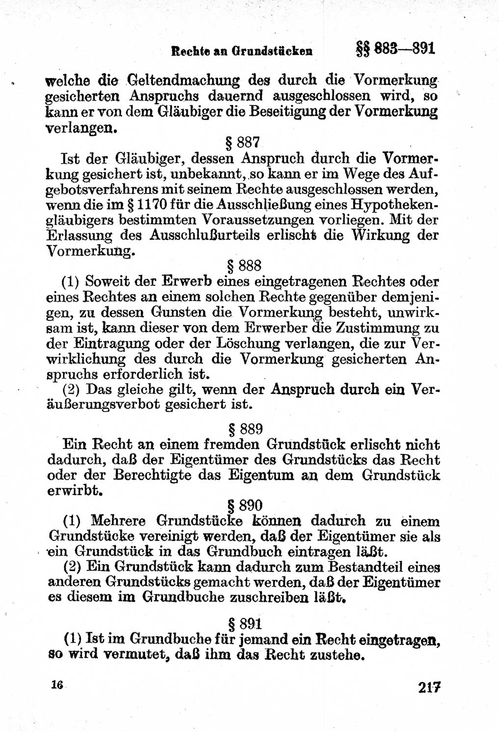 Bürgerliches Gesetzbuch (BGB) nebst wichtigen Nebengesetzen [Deutsche Demokratische Republik (DDR)] 1956, Seite 217 (BGB Nebenges. DDR 1956, S. 217)
