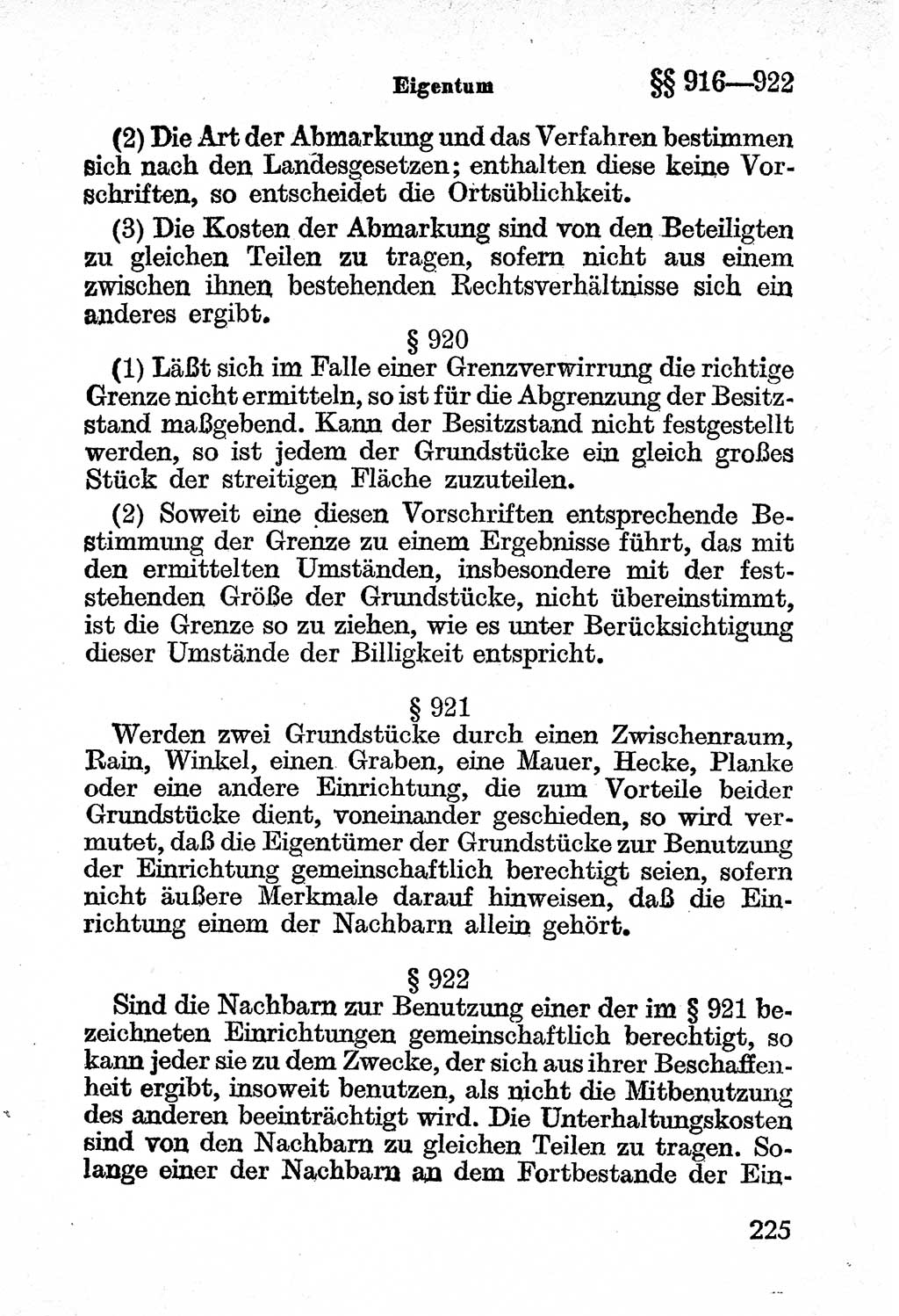 Bürgerliches Gesetzbuch (BGB) nebst wichtigen Nebengesetzen [Deutsche Demokratische Republik (DDR)] 1956, Seite 225 (BGB Nebenges. DDR 1956, S. 225)