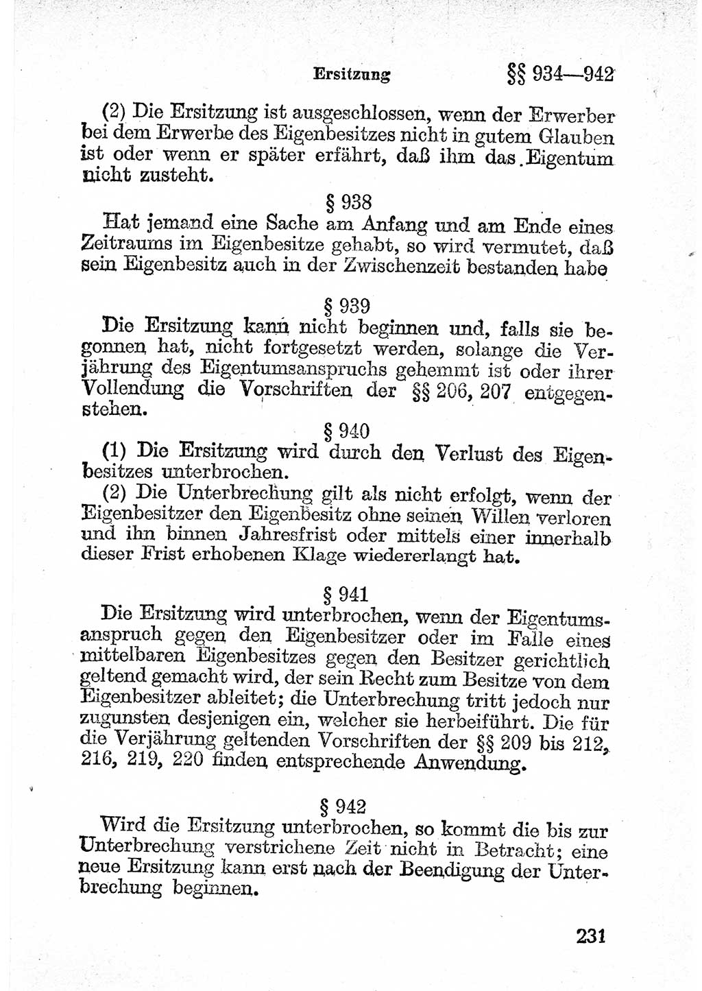 Bürgerliches Gesetzbuch (BGB) nebst wichtigen Nebengesetzen [Deutsche Demokratische Republik (DDR)] 1956, Seite 231 (BGB Nebenges. DDR 1956, S. 231)