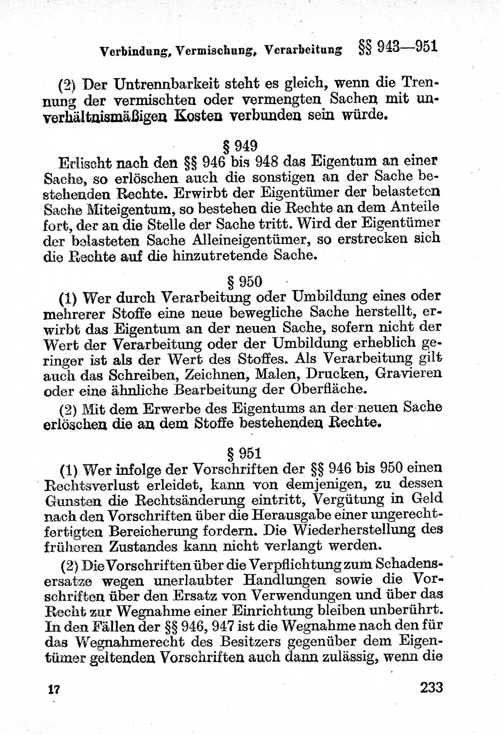 Bürgerliches Gesetzbuch (BGB) nebst wichtigen Nebengesetzen [Deutsche Demokratische Republik (DDR)] 1956, Seite 233 (BGB Nebenges. DDR 1956, S. 233)