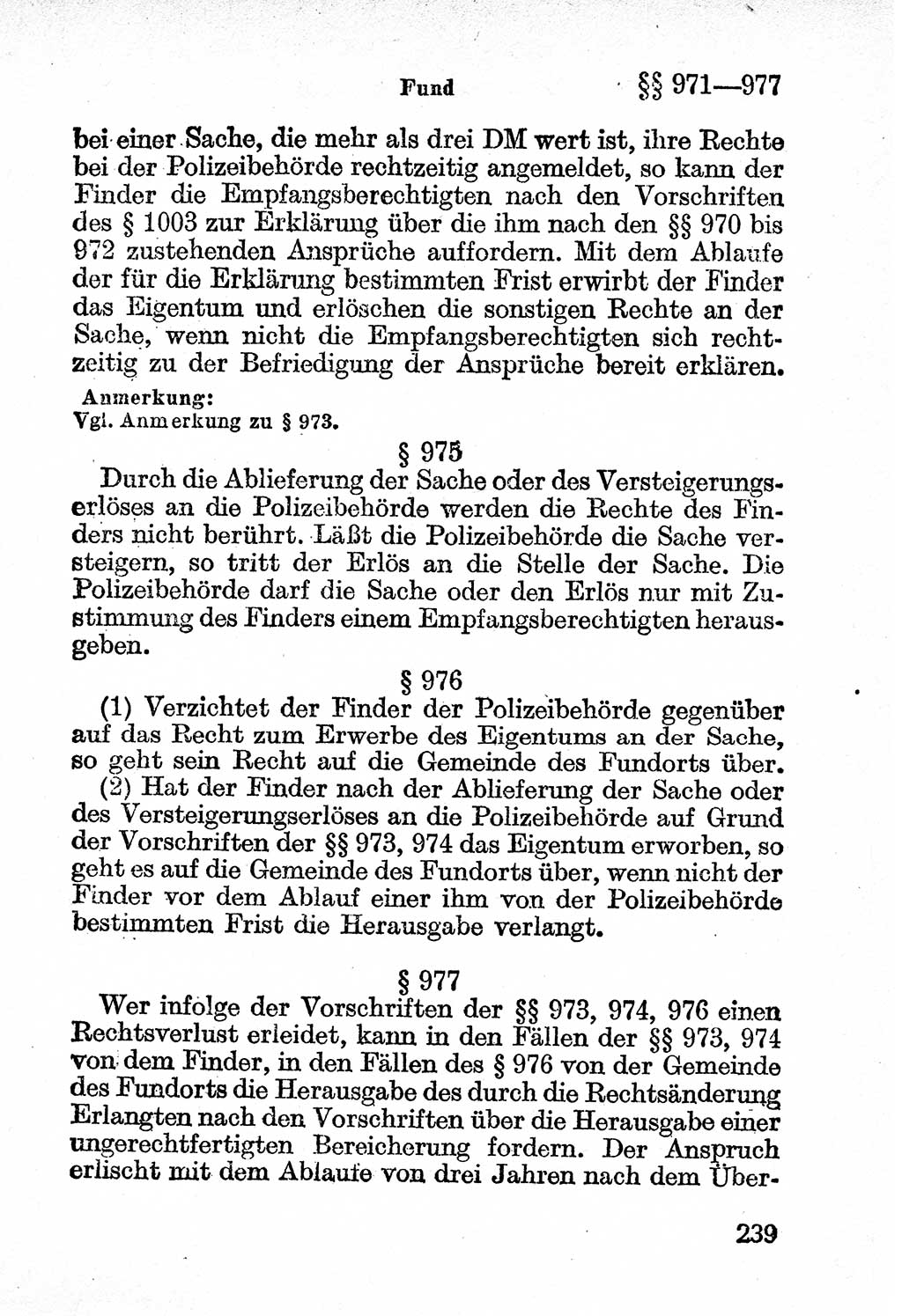 Bürgerliches Gesetzbuch (BGB) nebst wichtigen Nebengesetzen [Deutsche Demokratische Republik (DDR)] 1956, Seite 239 (BGB Nebenges. DDR 1956, S. 239)