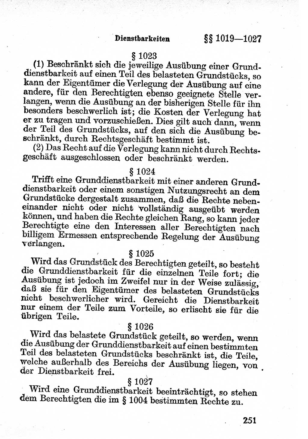 Bürgerliches Gesetzbuch (BGB) nebst wichtigen Nebengesetzen [Deutsche Demokratische Republik (DDR)] 1956, Seite 251 (BGB Nebenges. DDR 1956, S. 251)