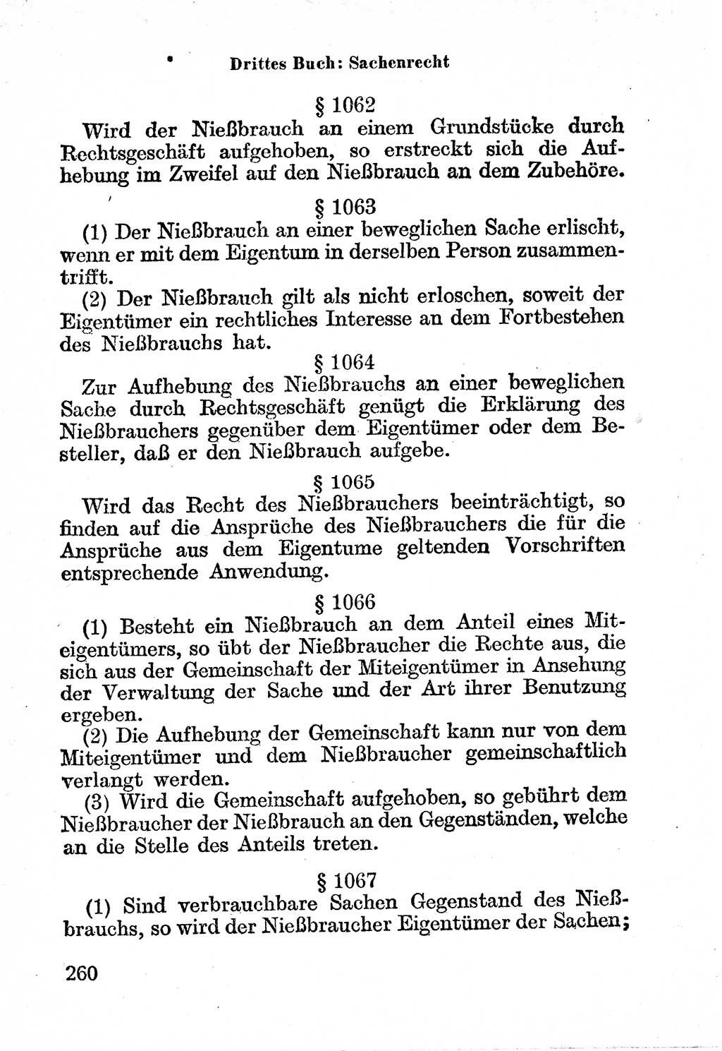 Bürgerliches Gesetzbuch (BGB) nebst wichtigen Nebengesetzen [Deutsche Demokratische Republik (DDR)] 1956, Seite 260 (BGB Nebenges. DDR 1956, S. 260)