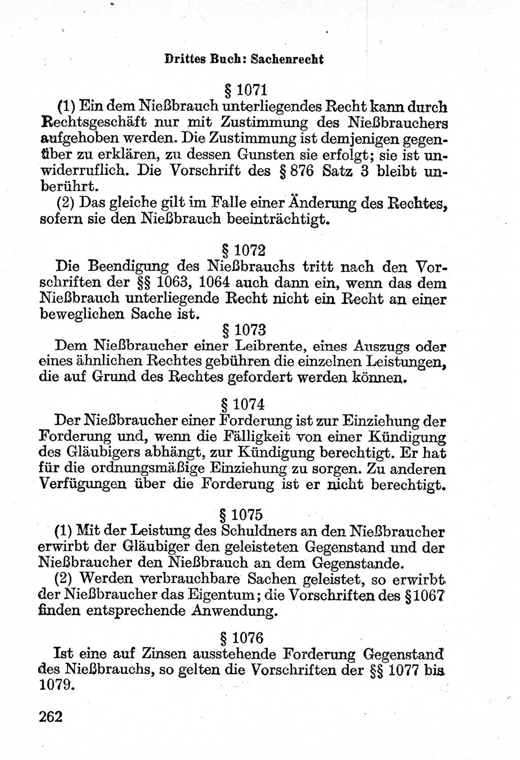 Bürgerliches Gesetzbuch (BGB) nebst wichtigen Nebengesetzen [Deutsche Demokratische Republik (DDR)] 1956, Seite 262 (BGB Nebenges. DDR 1956, S. 262)