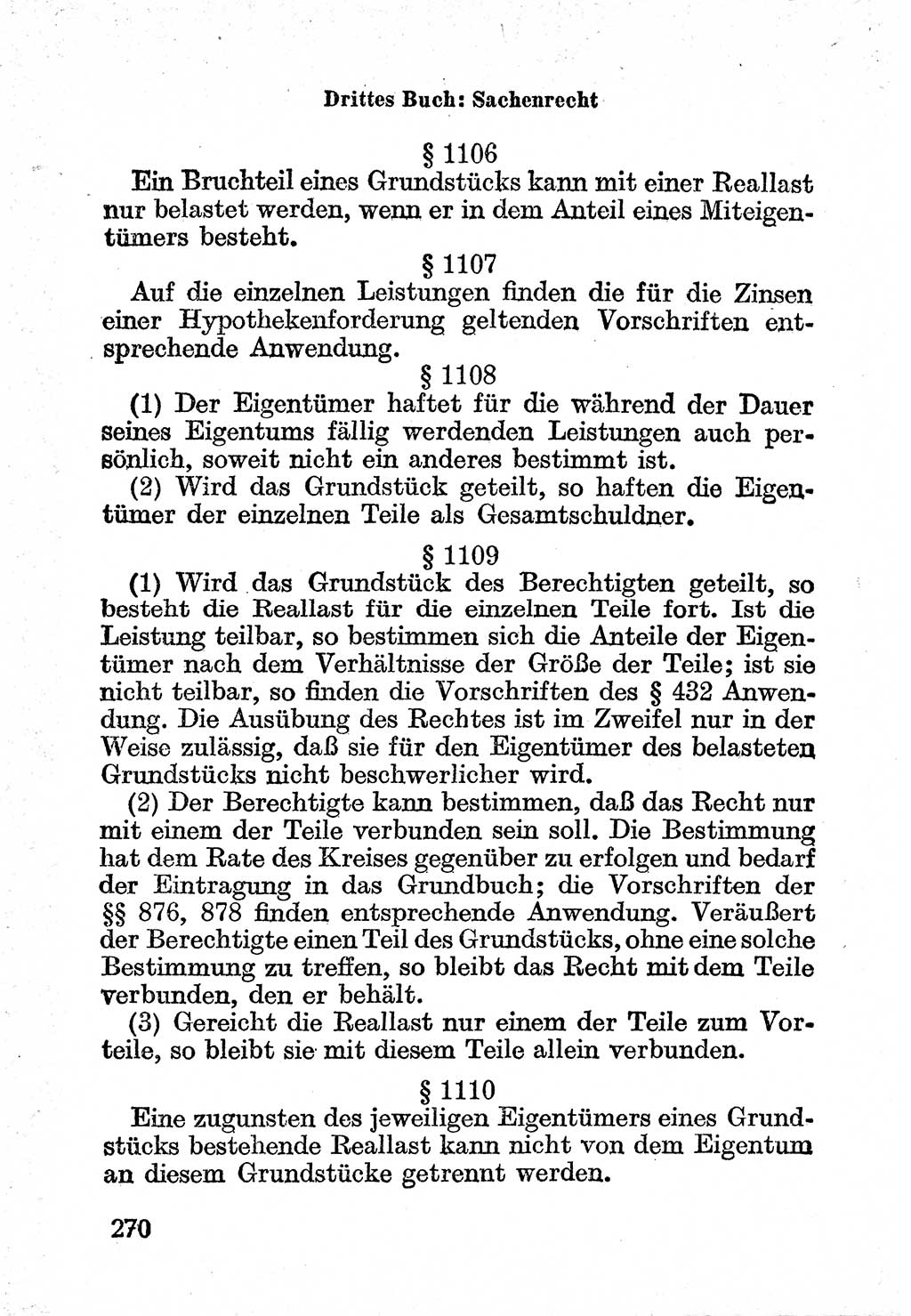 Bürgerliches Gesetzbuch (BGB) nebst wichtigen Nebengesetzen [Deutsche Demokratische Republik (DDR)] 1956, Seite 270 (BGB Nebenges. DDR 1956, S. 270)
