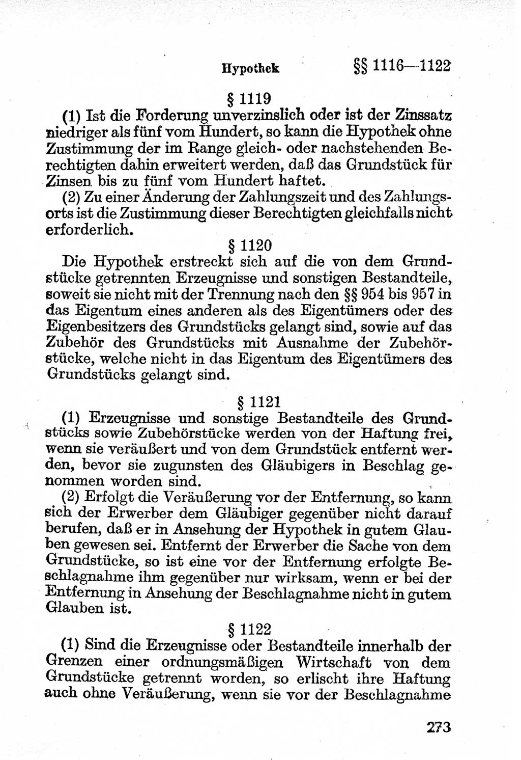 Bürgerliches Gesetzbuch (BGB) nebst wichtigen Nebengesetzen [Deutsche Demokratische Republik (DDR)] 1956, Seite 273 (BGB Nebenges. DDR 1956, S. 273)