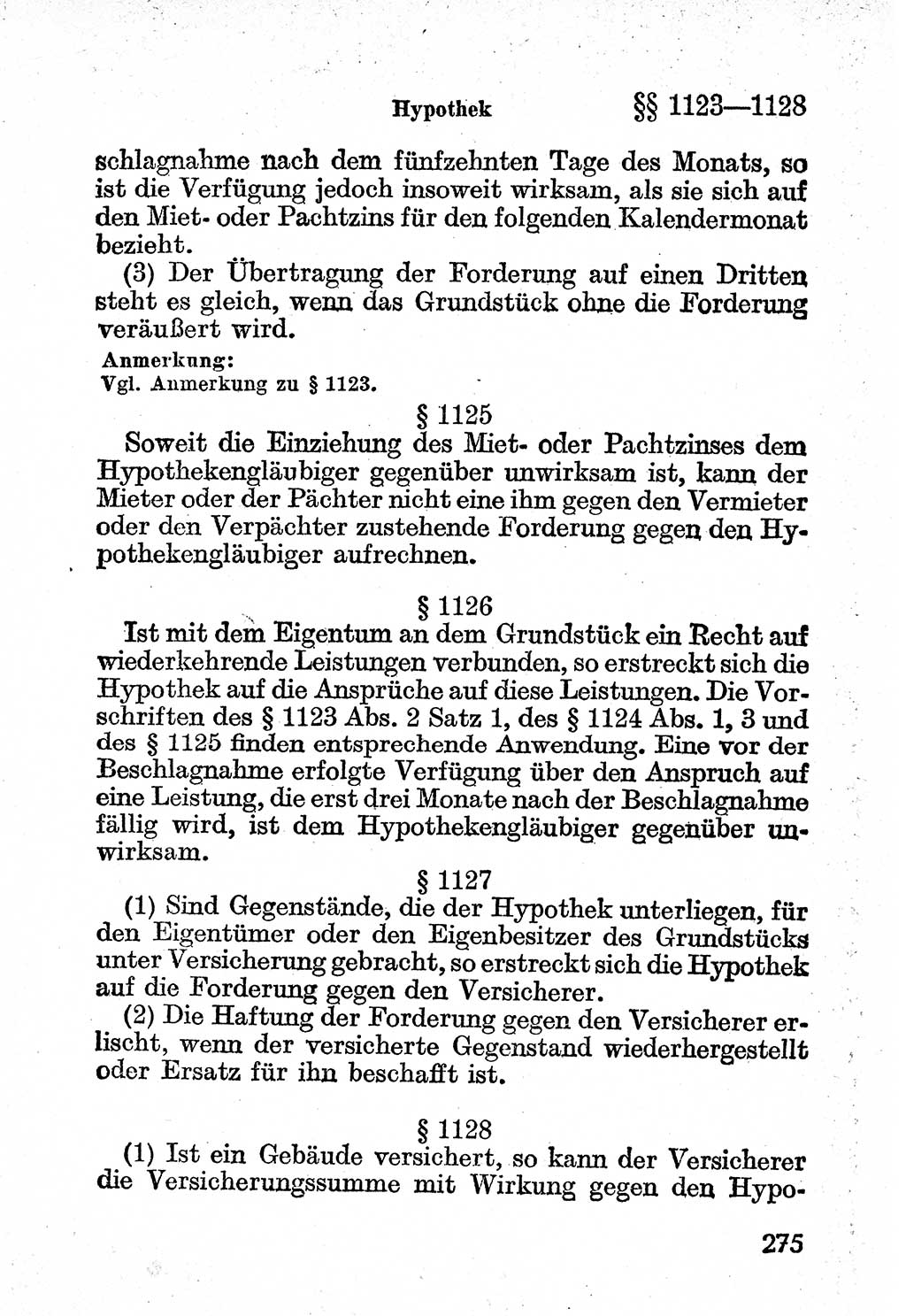 Bürgerliches Gesetzbuch (BGB) nebst wichtigen Nebengesetzen [Deutsche Demokratische Republik (DDR)] 1956, Seite 275 (BGB Nebenges. DDR 1956, S. 275)