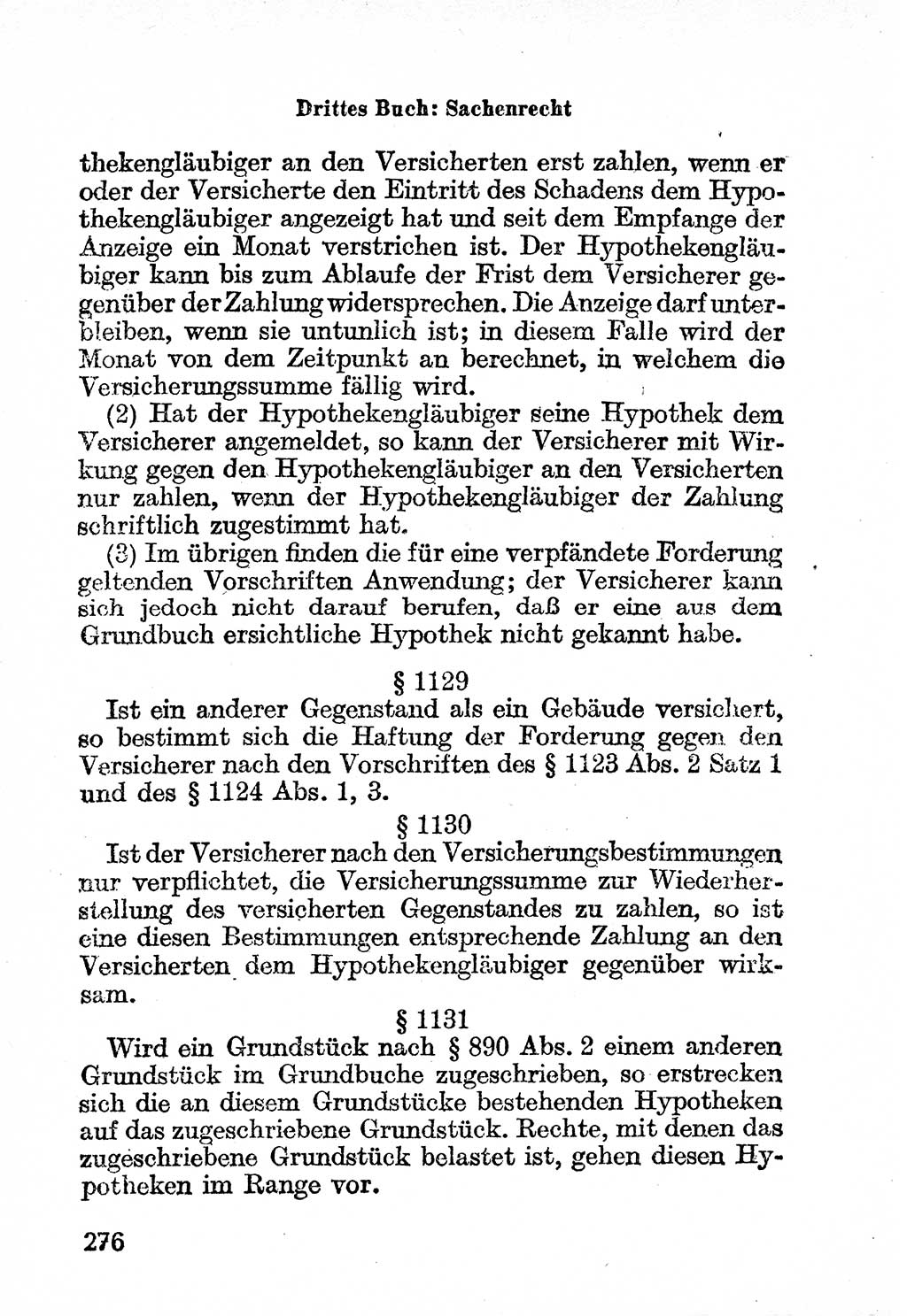 Bürgerliches Gesetzbuch (BGB) nebst wichtigen Nebengesetzen [Deutsche Demokratische Republik (DDR)] 1956, Seite 276 (BGB Nebenges. DDR 1956, S. 276)