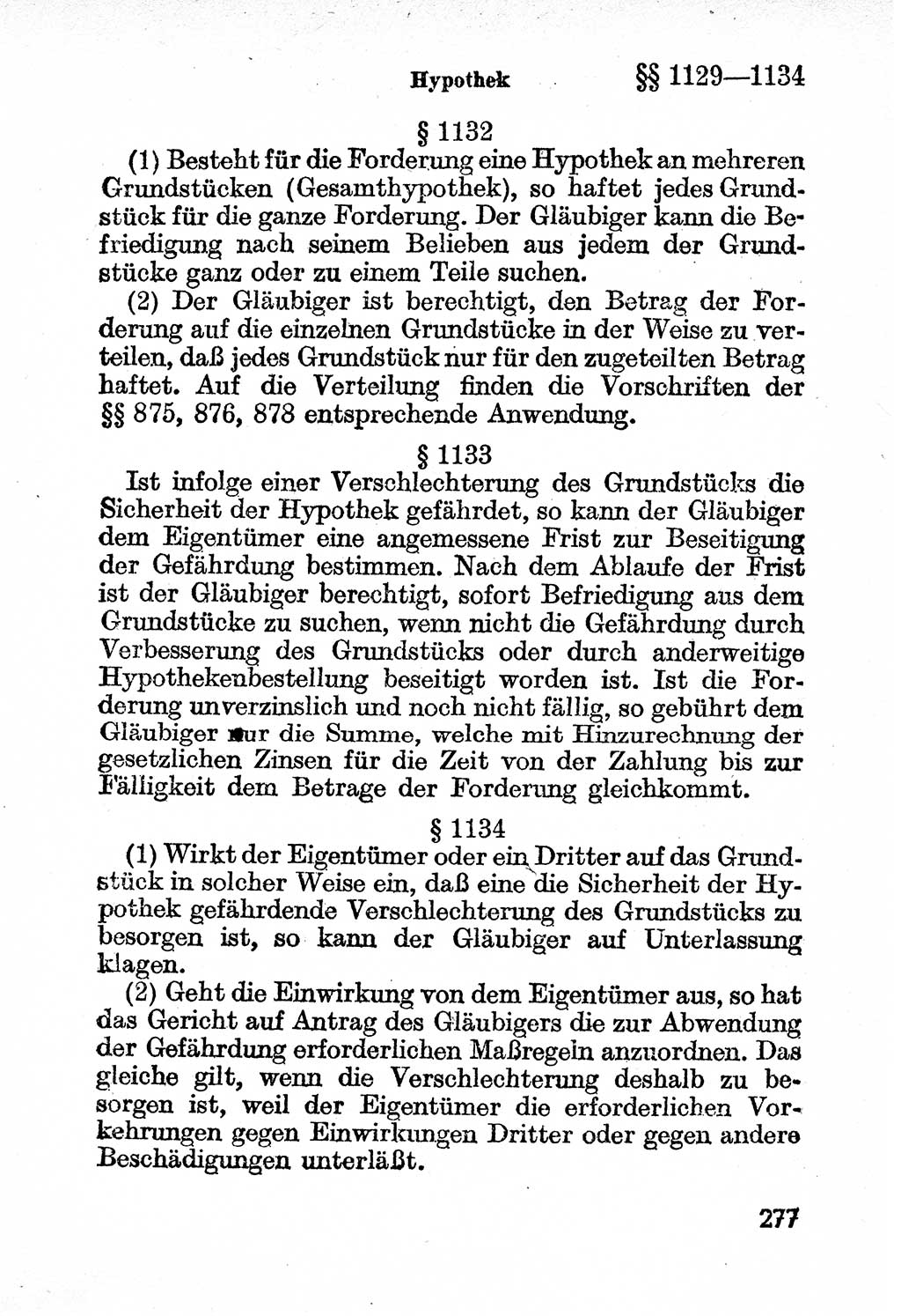 Bürgerliches Gesetzbuch (BGB) nebst wichtigen Nebengesetzen [Deutsche Demokratische Republik (DDR)] 1956, Seite 277 (BGB Nebenges. DDR 1956, S. 277)