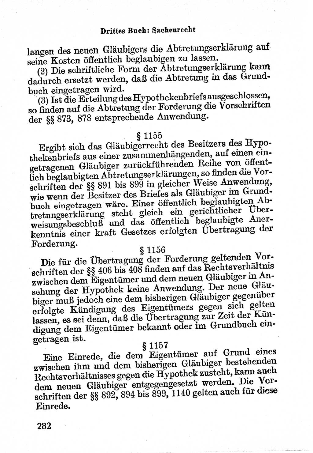 Bürgerliches Gesetzbuch (BGB) nebst wichtigen Nebengesetzen [Deutsche Demokratische Republik (DDR)] 1956, Seite 282 (BGB Nebenges. DDR 1956, S. 282)