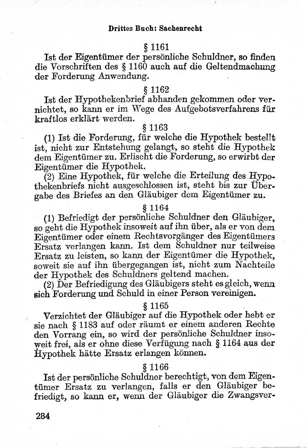 Bürgerliches Gesetzbuch (BGB) nebst wichtigen Nebengesetzen [Deutsche Demokratische Republik (DDR)] 1956, Seite 284 (BGB Nebenges. DDR 1956, S. 284)