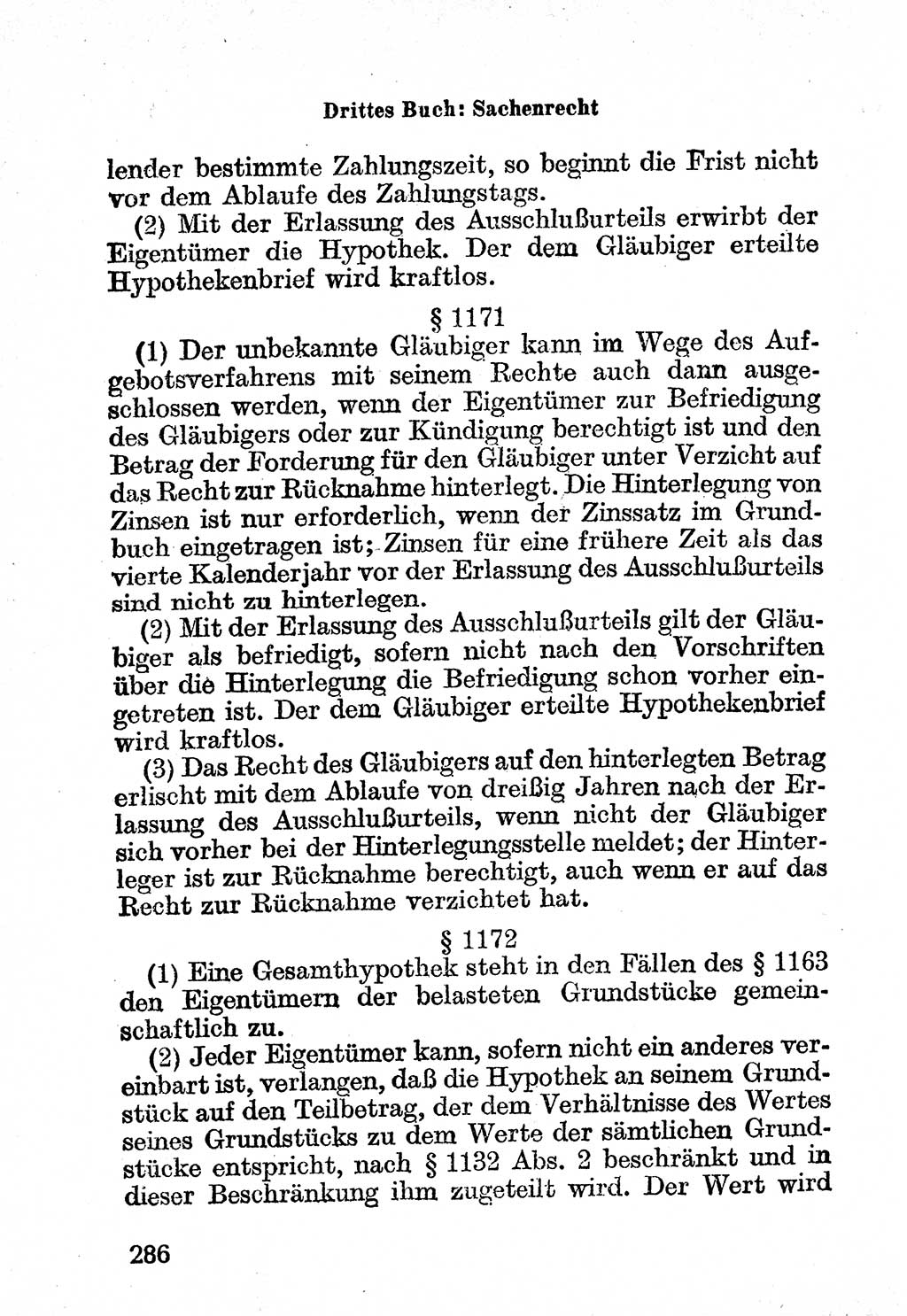 Bürgerliches Gesetzbuch (BGB) nebst wichtigen Nebengesetzen [Deutsche Demokratische Republik (DDR)] 1956, Seite 286 (BGB Nebenges. DDR 1956, S. 286)