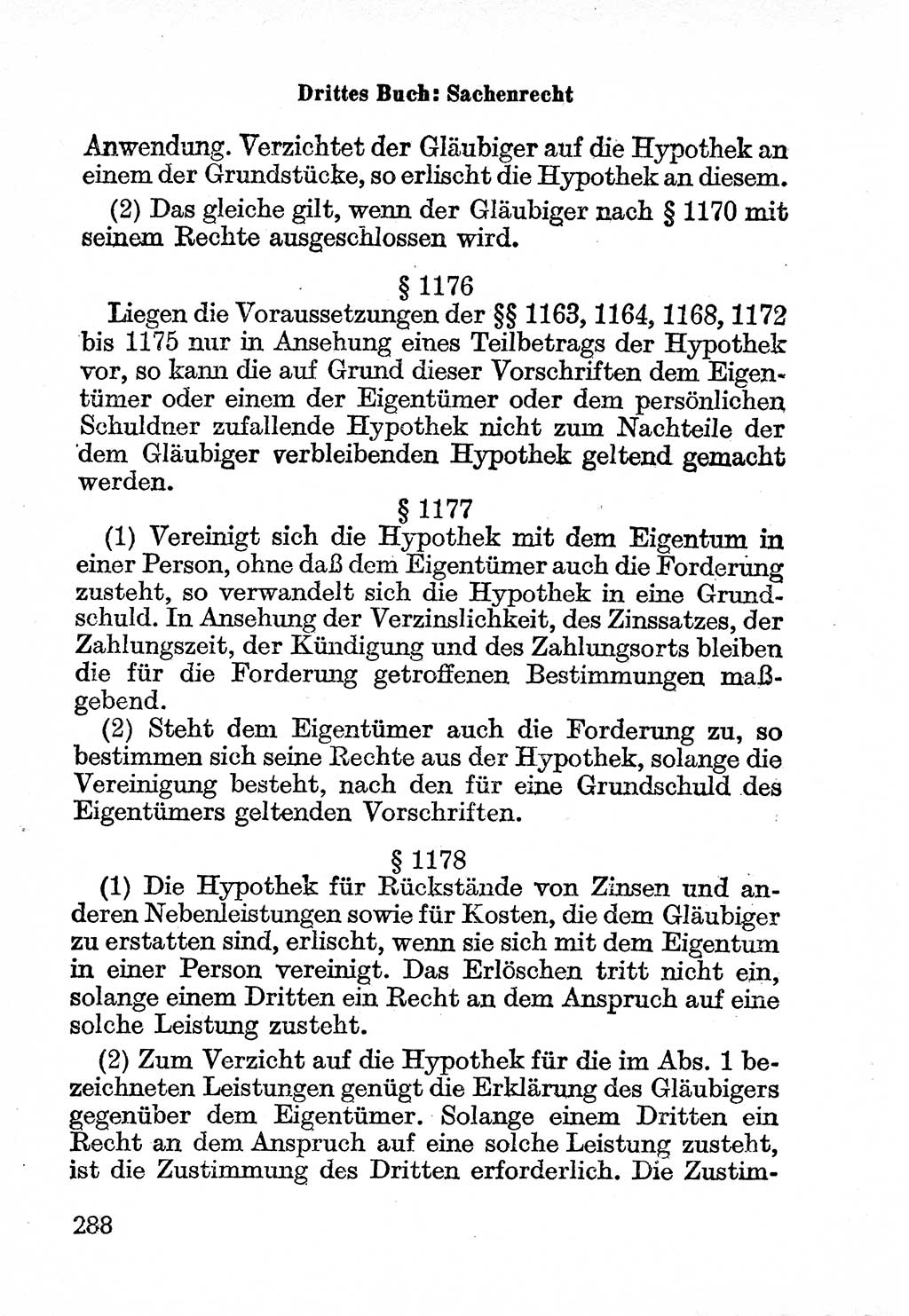 Bürgerliches Gesetzbuch (BGB) nebst wichtigen Nebengesetzen [Deutsche Demokratische Republik (DDR)] 1956, Seite 288 (BGB Nebenges. DDR 1956, S. 288)