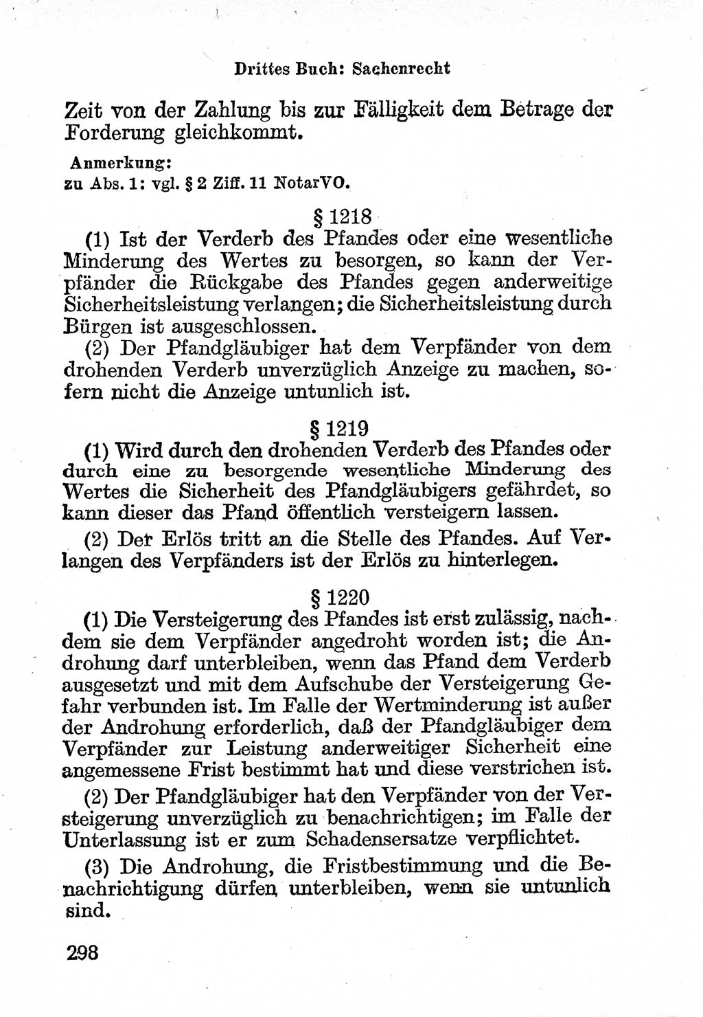 Bürgerliches Gesetzbuch (BGB) nebst wichtigen Nebengesetzen [Deutsche Demokratische Republik (DDR)] 1956, Seite 298 (BGB Nebenges. DDR 1956, S. 298)