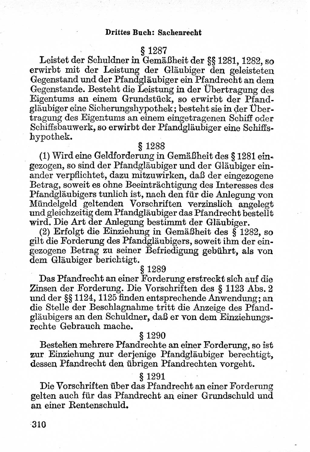 Bürgerliches Gesetzbuch (BGB) nebst wichtigen Nebengesetzen [Deutsche Demokratische Republik (DDR)] 1956, Seite 310 (BGB Nebenges. DDR 1956, S. 310)