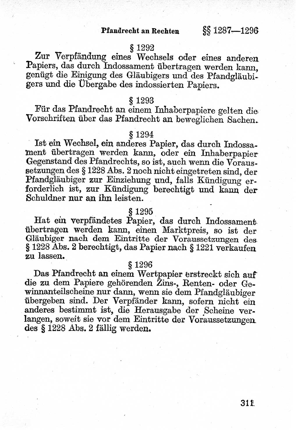 Bürgerliches Gesetzbuch (BGB) nebst wichtigen Nebengesetzen [Deutsche Demokratische Republik (DDR)] 1956, Seite 311 (BGB Nebenges. DDR 1956, S. 311)