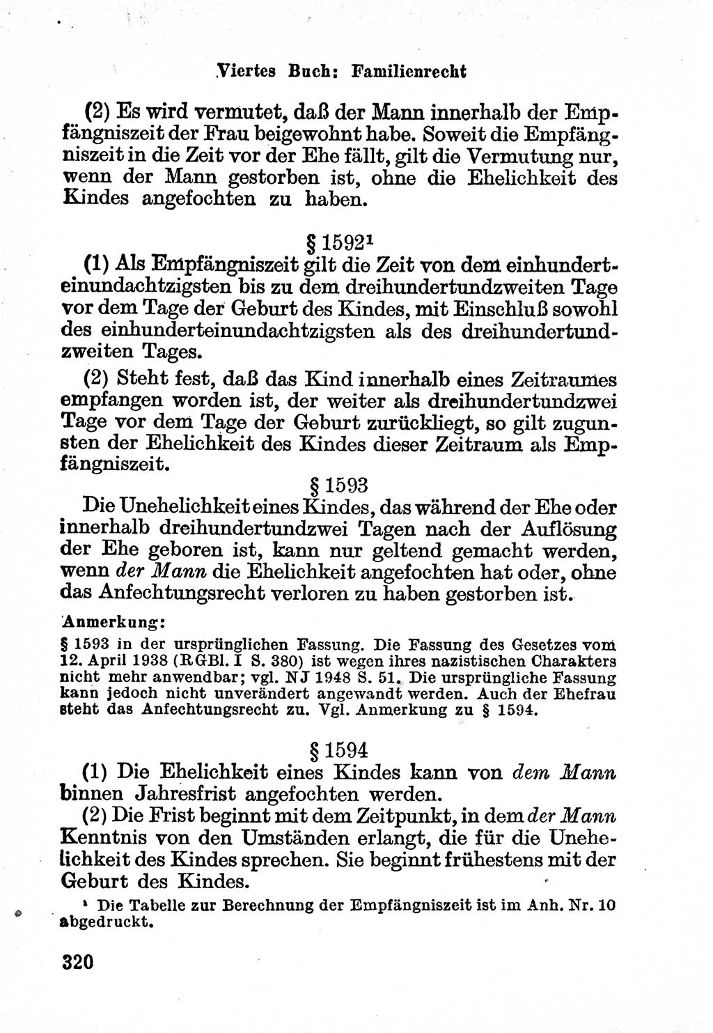 Bürgerliches Gesetzbuch (BGB) nebst wichtigen Nebengesetzen [Deutsche Demokratische Republik (DDR)] 1956, Seite 320 (BGB Nebenges. DDR 1956, S. 320)