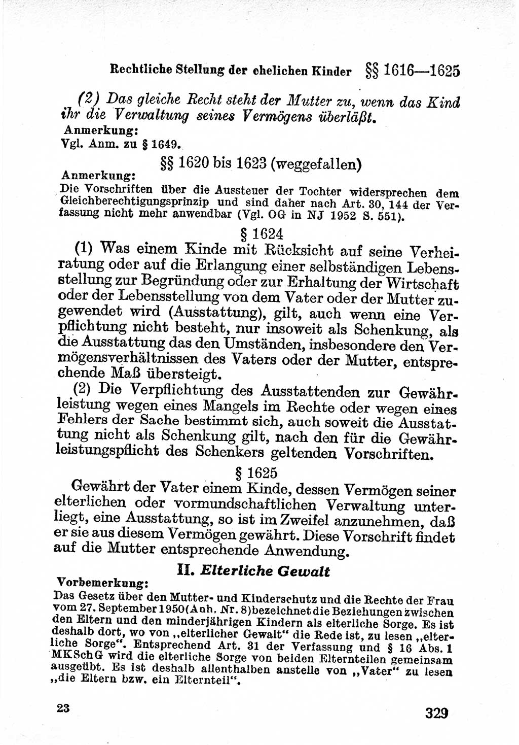 Bürgerliches Gesetzbuch (BGB) nebst wichtigen Nebengesetzen [Deutsche Demokratische Republik (DDR)] 1956, Seite 329 (BGB Nebenges. DDR 1956, S. 329)