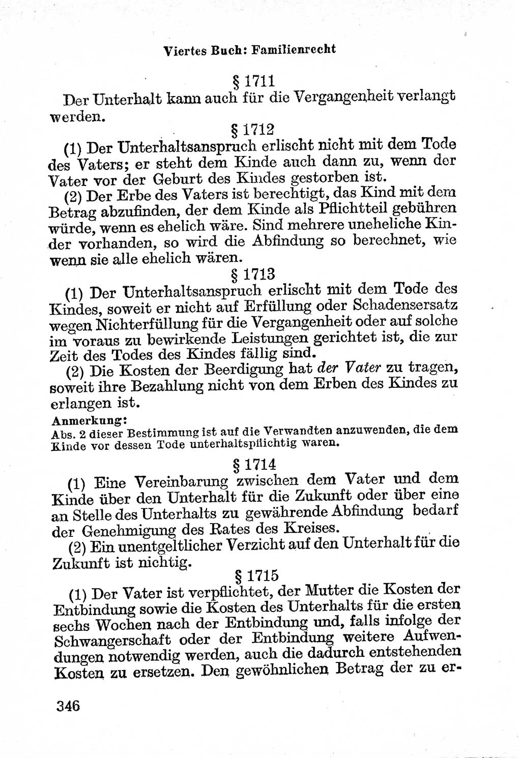 Bürgerliches Gesetzbuch (BGB) nebst wichtigen Nebengesetzen [Deutsche Demokratische Republik (DDR)] 1956, Seite 346 (BGB Nebenges. DDR 1956, S. 346)