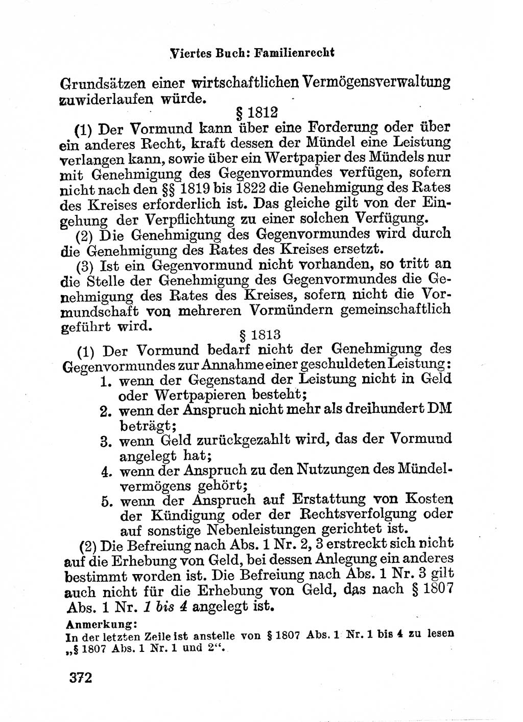 Bürgerliches Gesetzbuch (BGB) nebst wichtigen Nebengesetzen [Deutsche Demokratische Republik (DDR)] 1956, Seite 372 (BGB Nebenges. DDR 1956, S. 372)