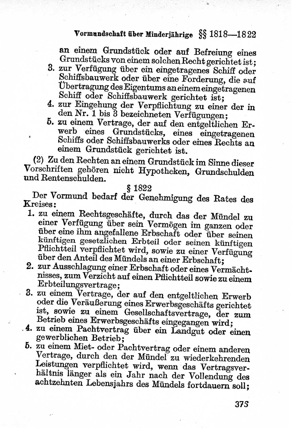 Bürgerliches Gesetzbuch (BGB) nebst wichtigen Nebengesetzen [Deutsche Demokratische Republik (DDR)] 1956, Seite 375 (BGB Nebenges. DDR 1956, S. 375)
