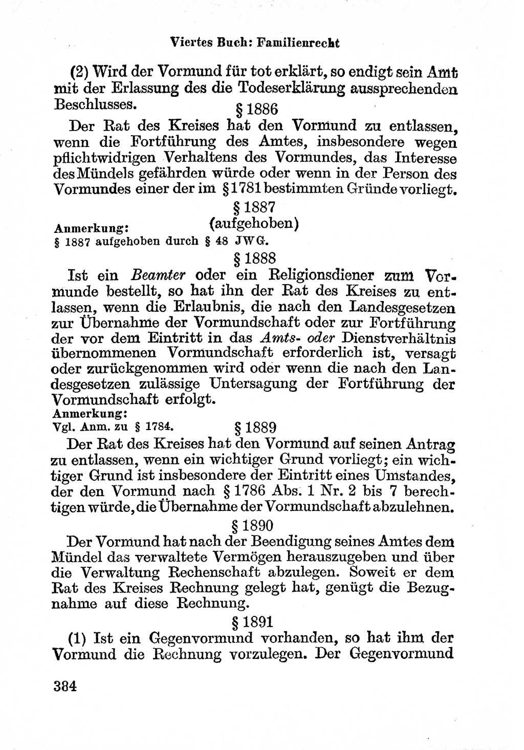 Bürgerliches Gesetzbuch (BGB) nebst wichtigen Nebengesetzen [Deutsche Demokratische Republik (DDR)] 1956, Seite 384 (BGB Nebenges. DDR 1956, S. 384)