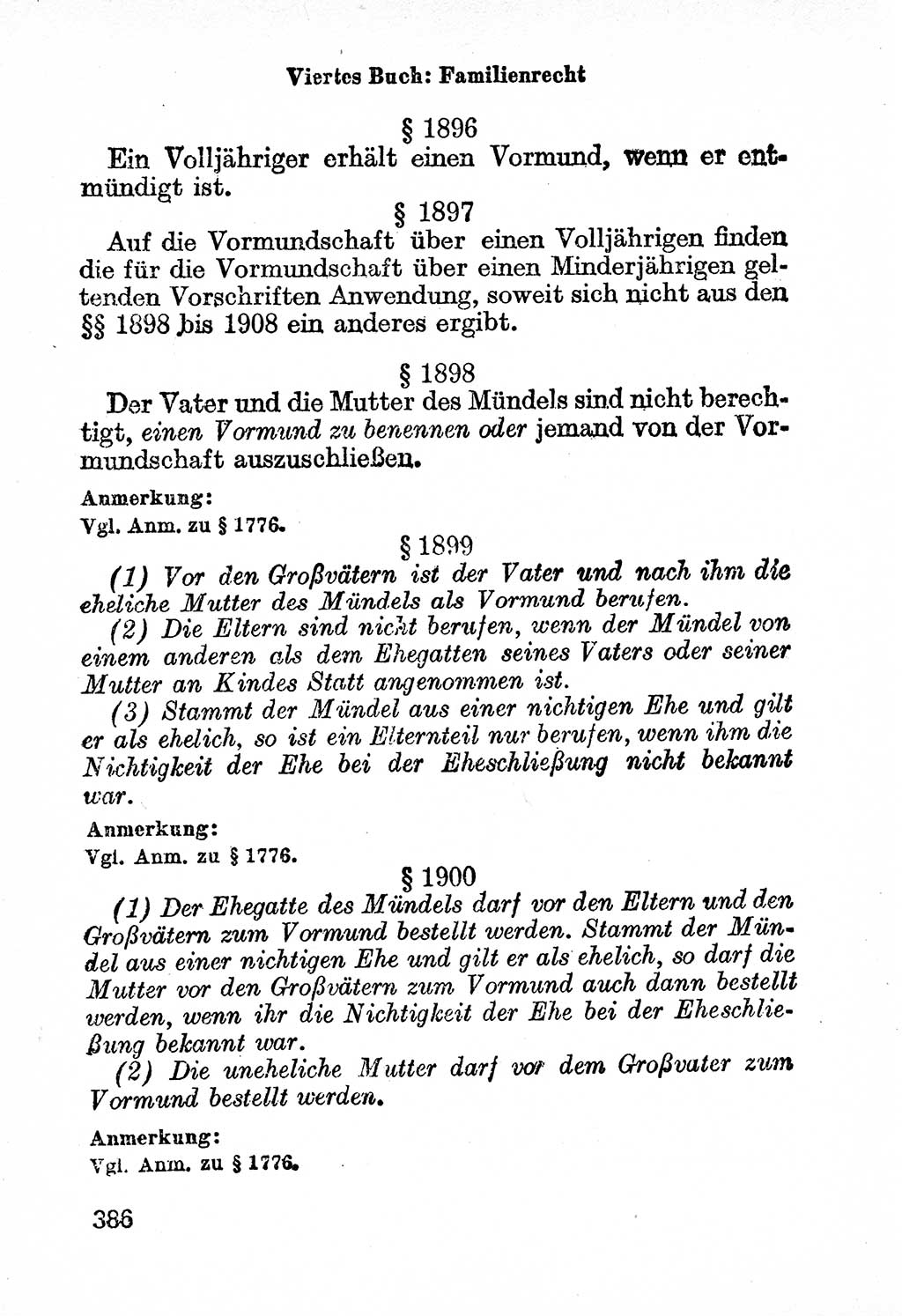 Bürgerliches Gesetzbuch (BGB) nebst wichtigen Nebengesetzen [Deutsche Demokratische Republik (DDR)] 1956, Seite 386 (BGB Nebenges. DDR 1956, S. 386)