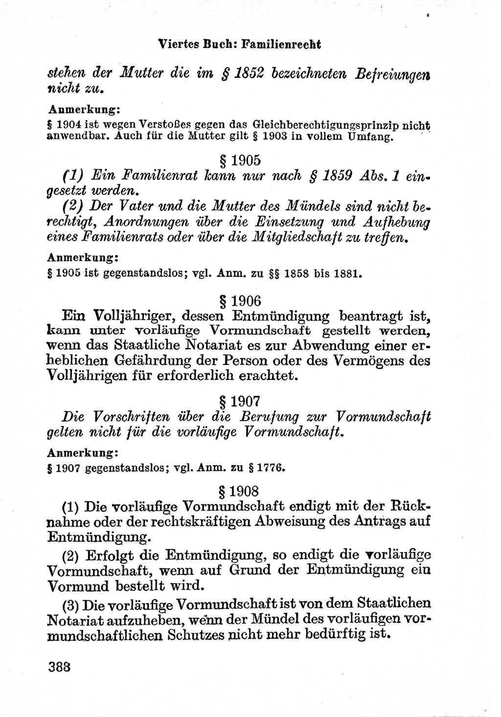 Bürgerliches Gesetzbuch (BGB) nebst wichtigen Nebengesetzen [Deutsche Demokratische Republik (DDR)] 1956, Seite 388 (BGB Nebenges. DDR 1956, S. 388)