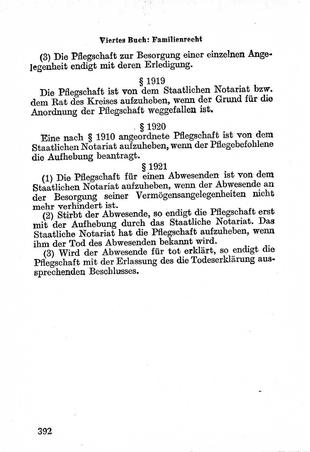 Bürgerliches Gesetzbuch (BGB) nebst wichtigen Nebengesetzen [Deutsche Demokratische Republik (DDR)] 1956, Seite 392 (BGB Nebenges. DDR 1956, S. 392)