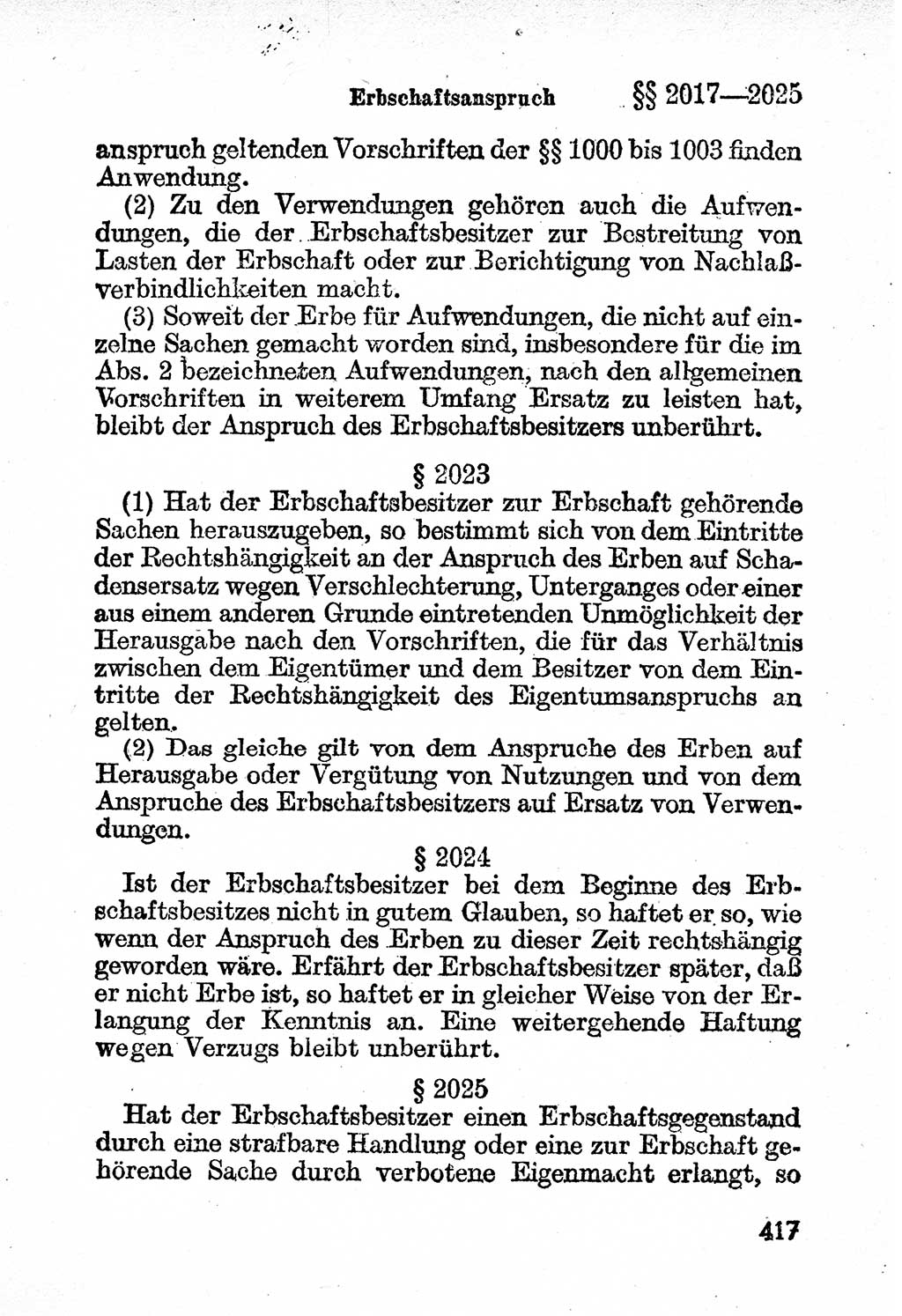 Bürgerliches Gesetzbuch (BGB) nebst wichtigen Nebengesetzen [Deutsche Demokratische Republik (DDR)] 1956, Seite 417 (BGB Nebenges. DDR 1956, S. 417)