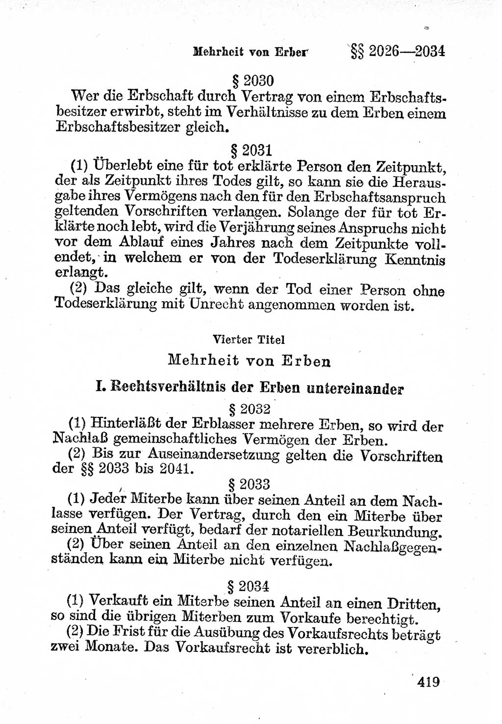 Bürgerliches Gesetzbuch (BGB) nebst wichtigen Nebengesetzen [Deutsche Demokratische Republik (DDR)] 1956, Seite 419 (BGB Nebenges. DDR 1956, S. 419)