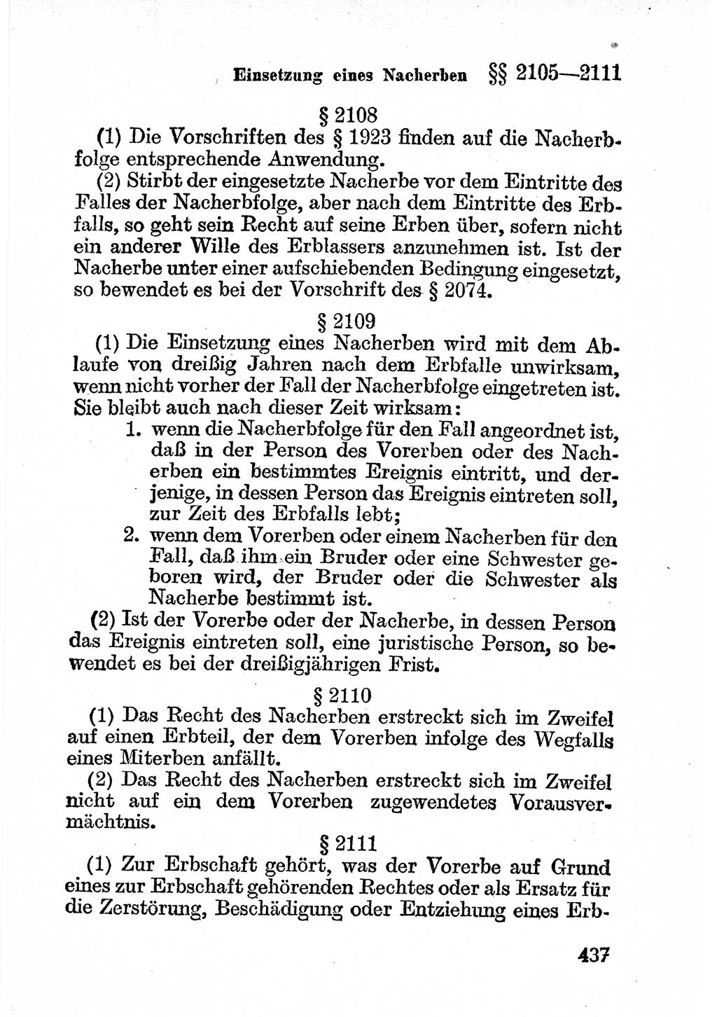 Bürgerliches Gesetzbuch (BGB) nebst wichtigen Nebengesetzen [Deutsche Demokratische Republik (DDR)] 1956, Seite 437 (BGB Nebenges. DDR 1956, S. 437)