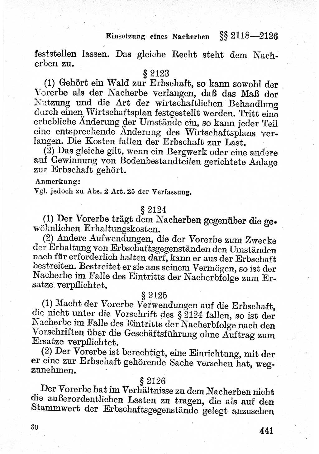 Bürgerliches Gesetzbuch (BGB) nebst wichtigen Nebengesetzen [Deutsche Demokratische Republik (DDR)] 1956, Seite 441 (BGB Nebenges. DDR 1956, S. 441)