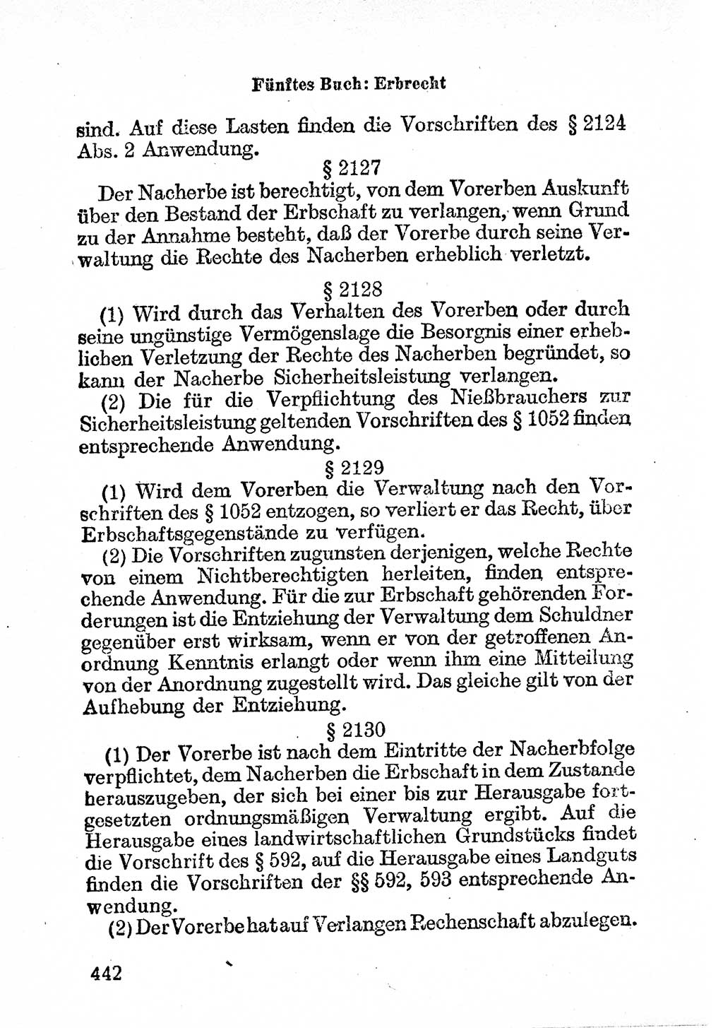 BÃ¼rgerliches Gesetzbuch (BGB) nebst wichtigen Nebengesetzen [Deutsche Demokratische Republik (DDR)] 1956, Seite 442 (BGB Nebenges. DDR 1956, S. 442)