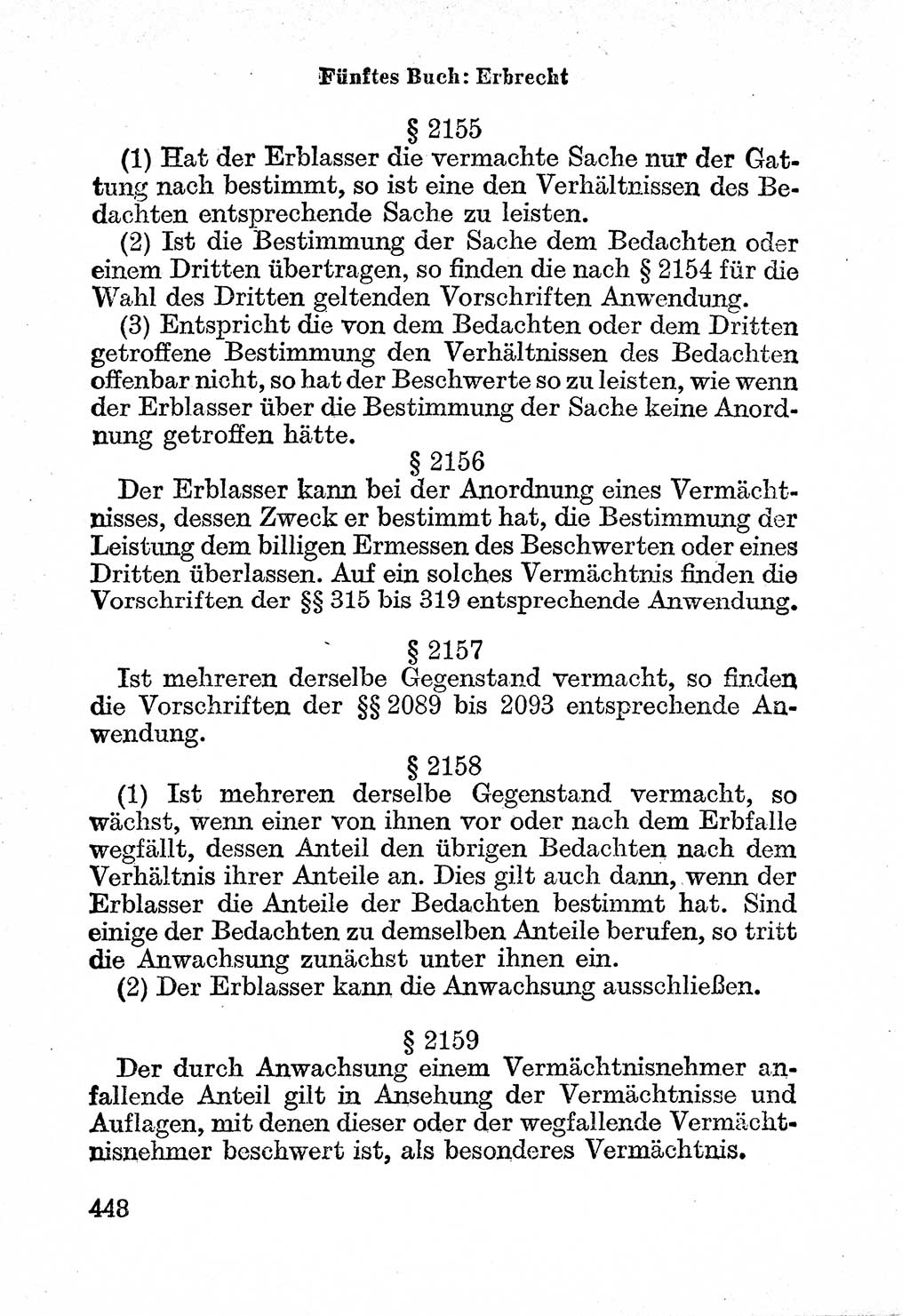 Bürgerliches Gesetzbuch (BGB) nebst wichtigen Nebengesetzen [Deutsche Demokratische Republik (DDR)] 1956, Seite 448 (BGB Nebenges. DDR 1956, S. 448)