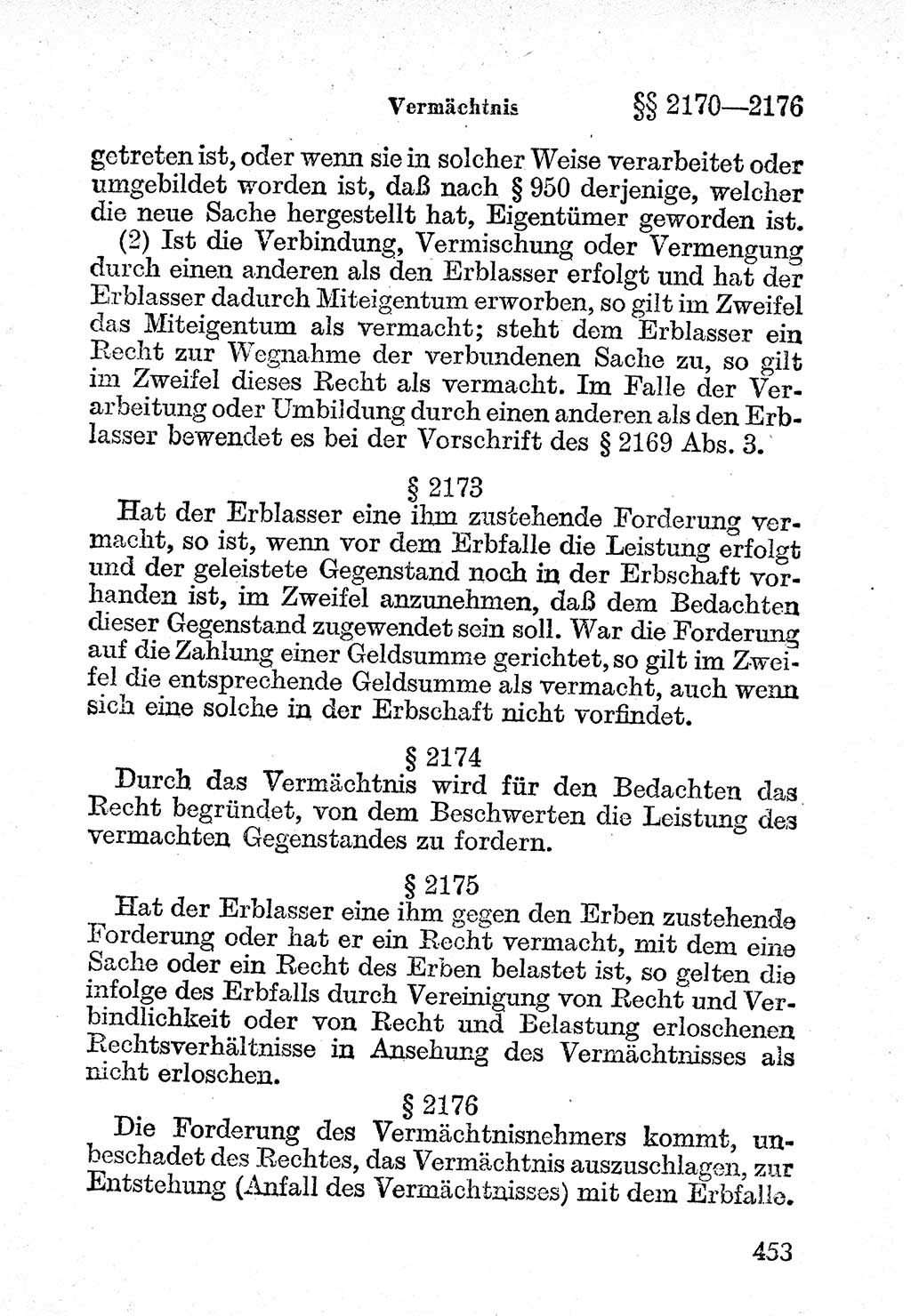 Bürgerliches Gesetzbuch (BGB) nebst wichtigen Nebengesetzen [Deutsche Demokratische Republik (DDR)] 1956, Seite 453 (BGB Nebenges. DDR 1956, S. 453)