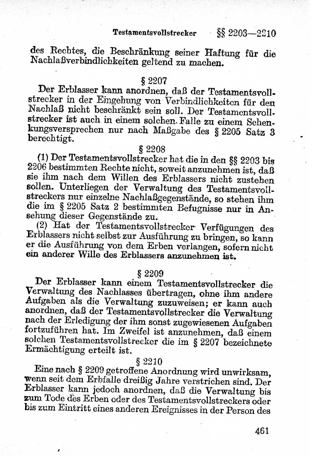 Bürgerliches Gesetzbuch (BGB) nebst wichtigen Nebengesetzen [Deutsche Demokratische Republik (DDR)] 1956, Seite 461 (BGB Nebenges. DDR 1956, S. 461)