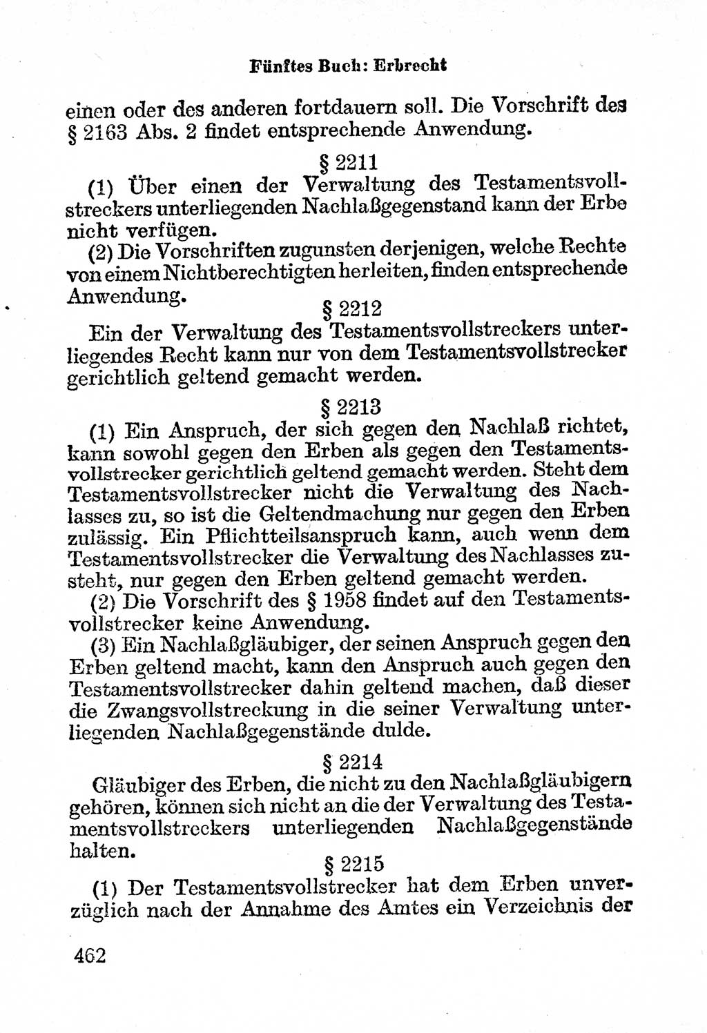 Bürgerliches Gesetzbuch (BGB) nebst wichtigen Nebengesetzen [Deutsche Demokratische Republik (DDR)] 1956, Seite 462 (BGB Nebenges. DDR 1956, S. 462)