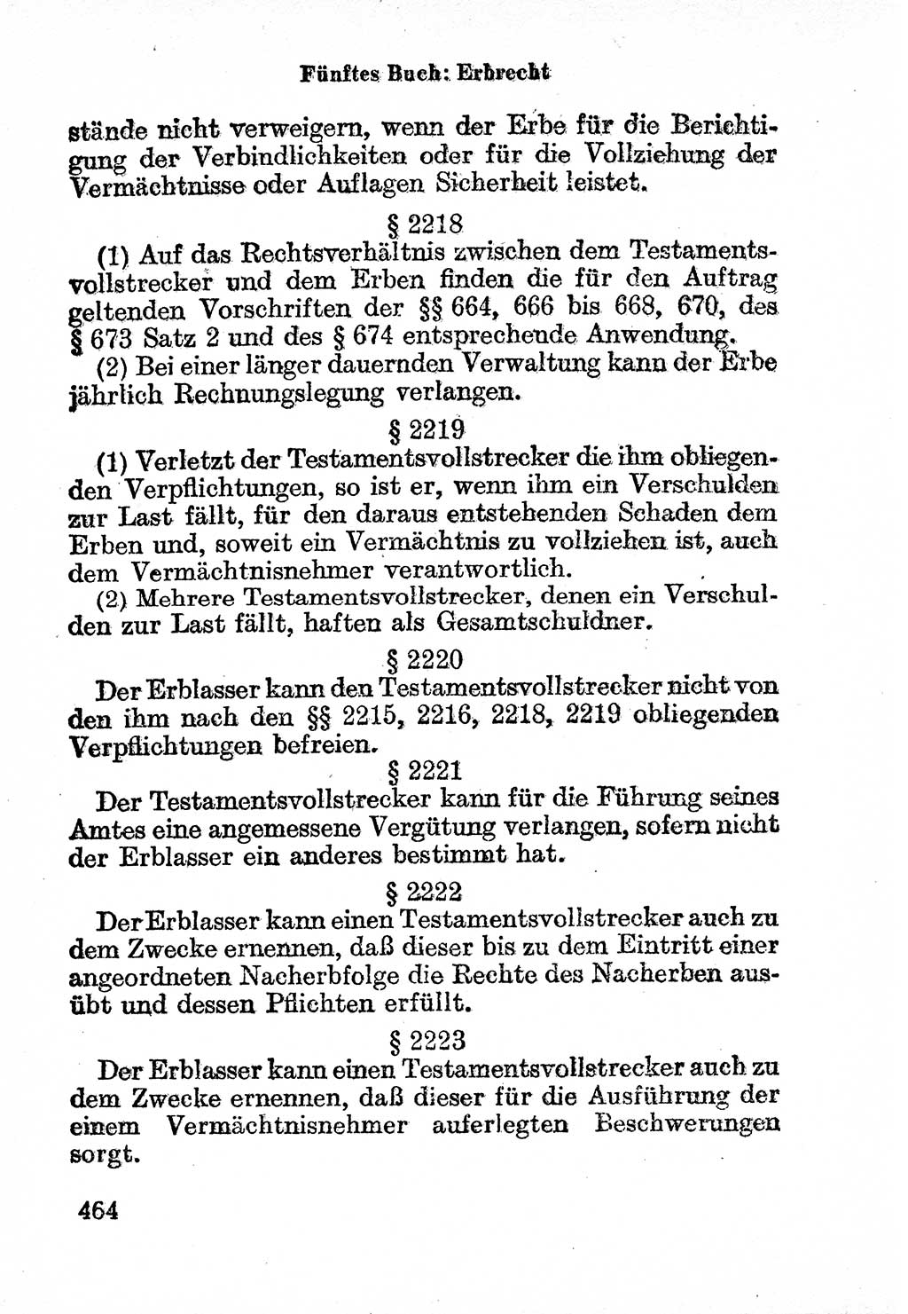 Bürgerliches Gesetzbuch (BGB) nebst wichtigen Nebengesetzen [Deutsche Demokratische Republik (DDR)] 1956, Seite 464 (BGB Nebenges. DDR 1956, S. 464)