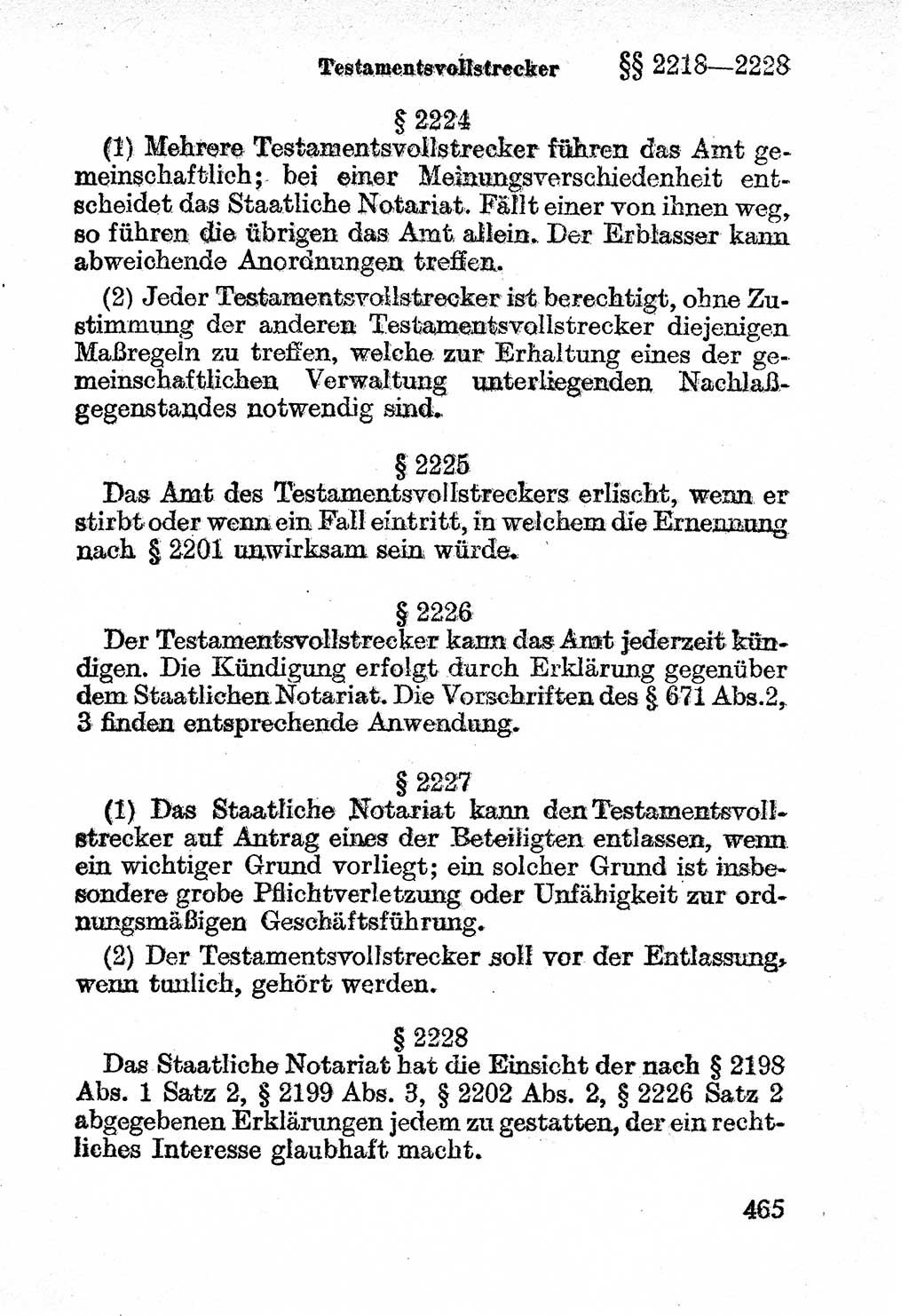 Bürgerliches Gesetzbuch (BGB) nebst wichtigen Nebengesetzen [Deutsche Demokratische Republik (DDR)] 1956, Seite 465 (BGB Nebenges. DDR 1956, S. 465)