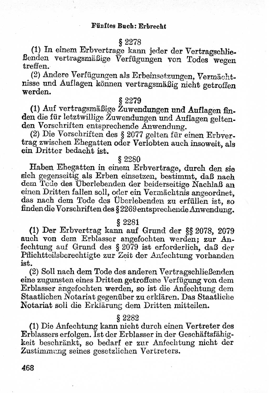 Bürgerliches Gesetzbuch (BGB) nebst wichtigen Nebengesetzen [Deutsche Demokratische Republik (DDR)] 1956, Seite 468 (BGB Nebenges. DDR 1956, S. 468)