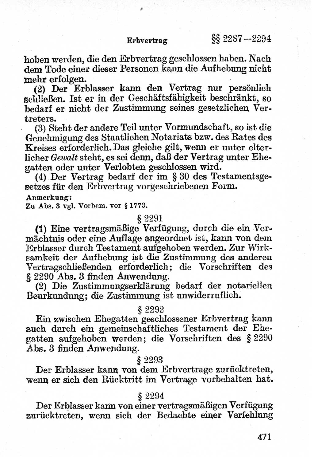 Bürgerliches Gesetzbuch (BGB) nebst wichtigen Nebengesetzen [Deutsche Demokratische Republik (DDR)] 1956, Seite 471 (BGB Nebenges. DDR 1956, S. 471)