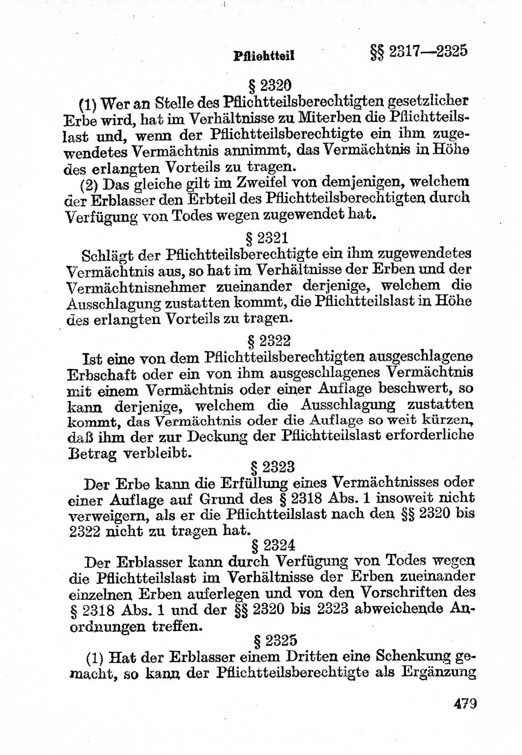 Bürgerliches Gesetzbuch (BGB) nebst wichtigen Nebengesetzen [Deutsche Demokratische Republik (DDR)] 1956, Seite 479 (BGB Nebenges. DDR 1956, S. 479)
