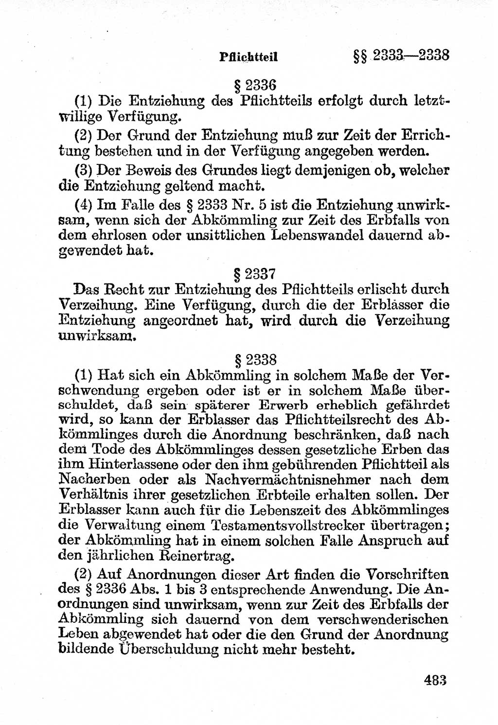 Bürgerliches Gesetzbuch (BGB) nebst wichtigen Nebengesetzen [Deutsche Demokratische Republik (DDR)] 1956, Seite 483 (BGB Nebenges. DDR 1956, S. 483)