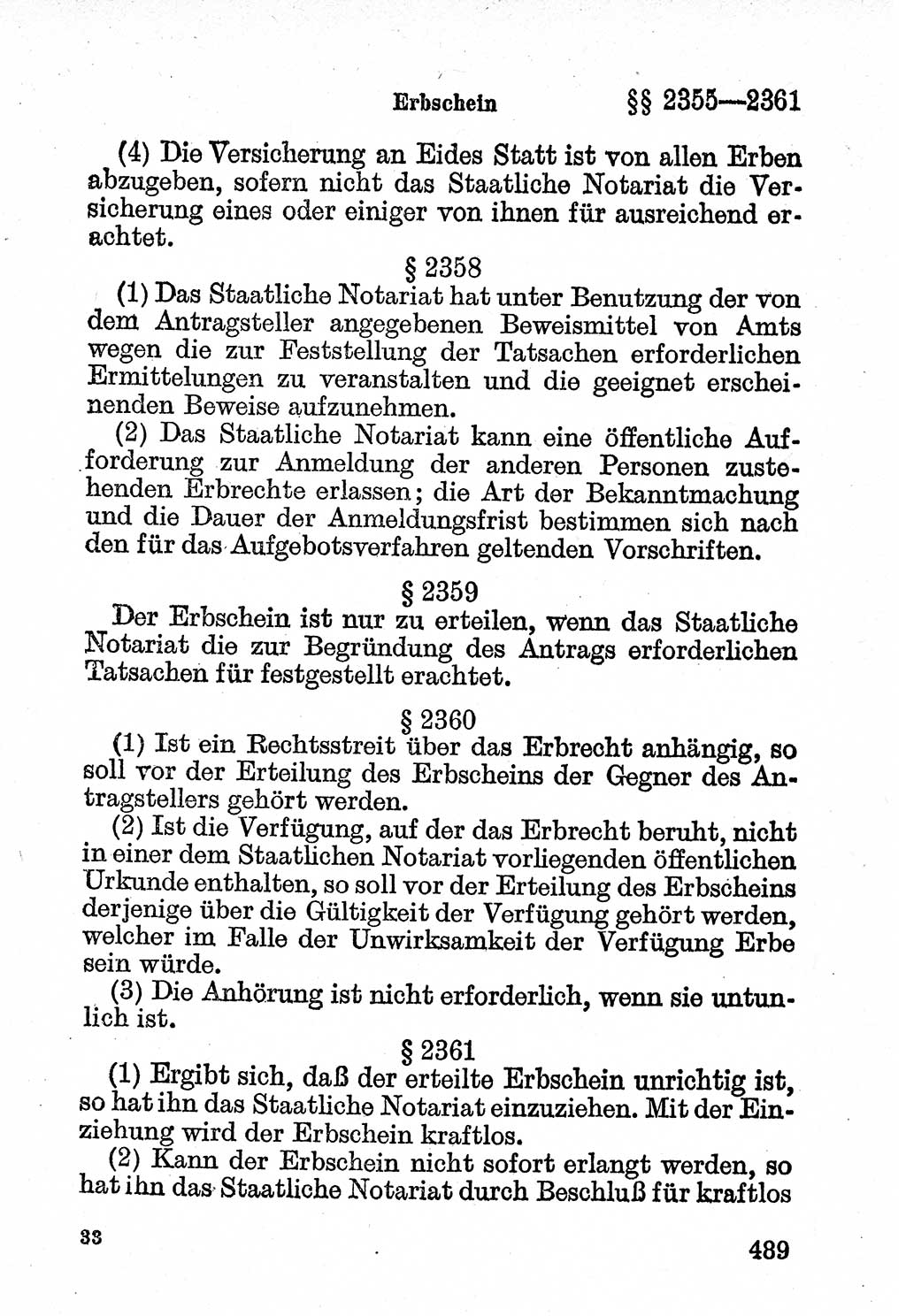 Bürgerliches Gesetzbuch (BGB) nebst wichtigen Nebengesetzen [Deutsche Demokratische Republik (DDR)] 1956, Seite 489 (BGB Nebenges. DDR 1956, S. 489)