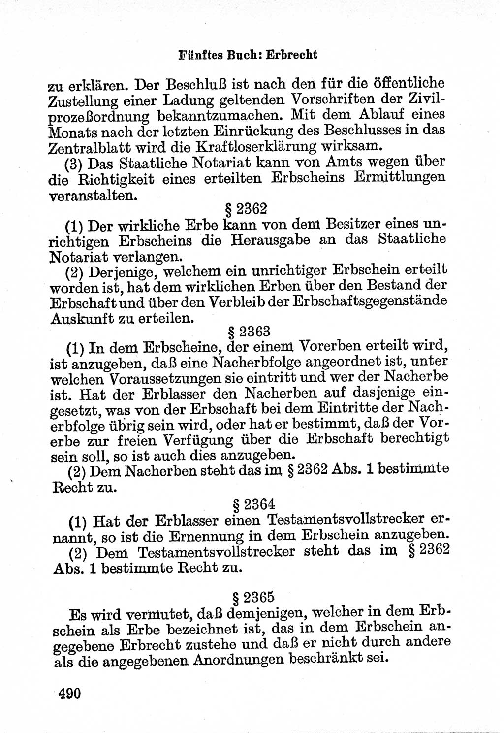 Bürgerliches Gesetzbuch (BGB) nebst wichtigen Nebengesetzen [Deutsche Demokratische Republik (DDR)] 1956, Seite 490 (BGB Nebenges. DDR 1956, S. 490)