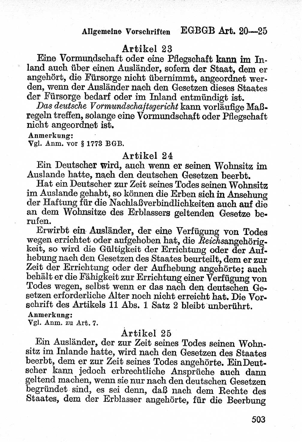 Bürgerliches Gesetzbuch (BGB) nebst wichtigen Nebengesetzen [Deutsche Demokratische Republik (DDR)] 1956, Seite 503 (BGB Nebenges. DDR 1956, S. 503)