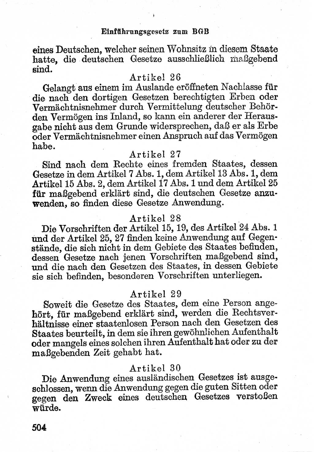 Bürgerliches Gesetzbuch (BGB) nebst wichtigen Nebengesetzen [Deutsche Demokratische Republik (DDR)] 1956, Seite 504 (BGB Nebenges. DDR 1956, S. 504)