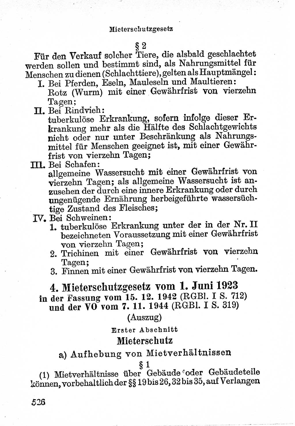 Bürgerliches Gesetzbuch (BGB) nebst wichtigen Nebengesetzen [Deutsche Demokratische Republik (DDR)] 1956, Seite 526 (BGB Nebenges. DDR 1956, S. 526)
